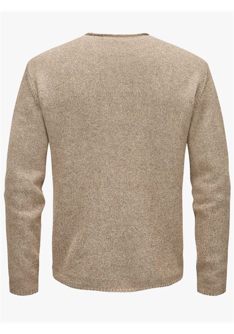 knit jumper man beige AURALEE | A26SP03NSMIX BEIGE